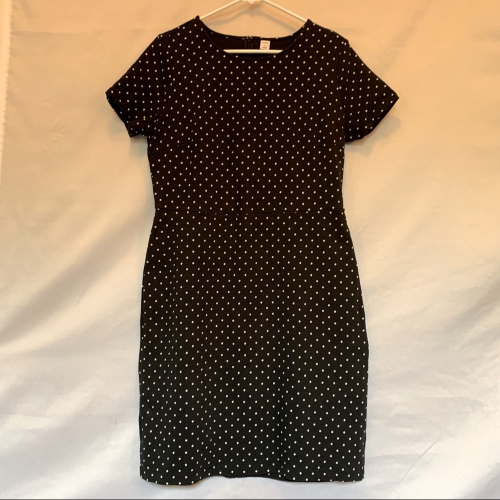 Polka dot sheath dress